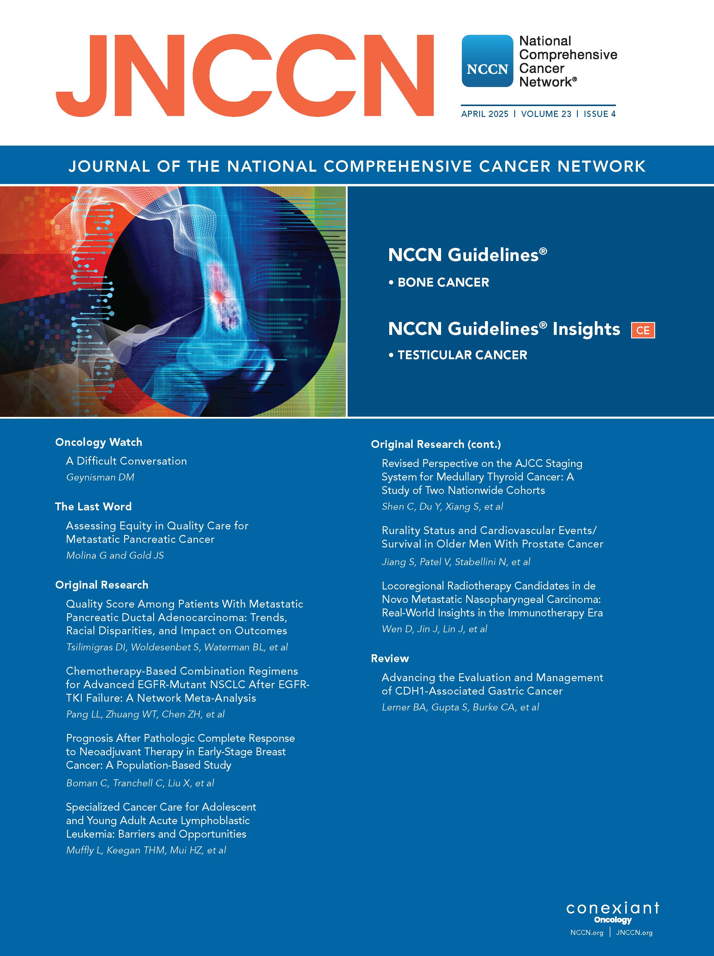 JNCCN Cover, April 2025