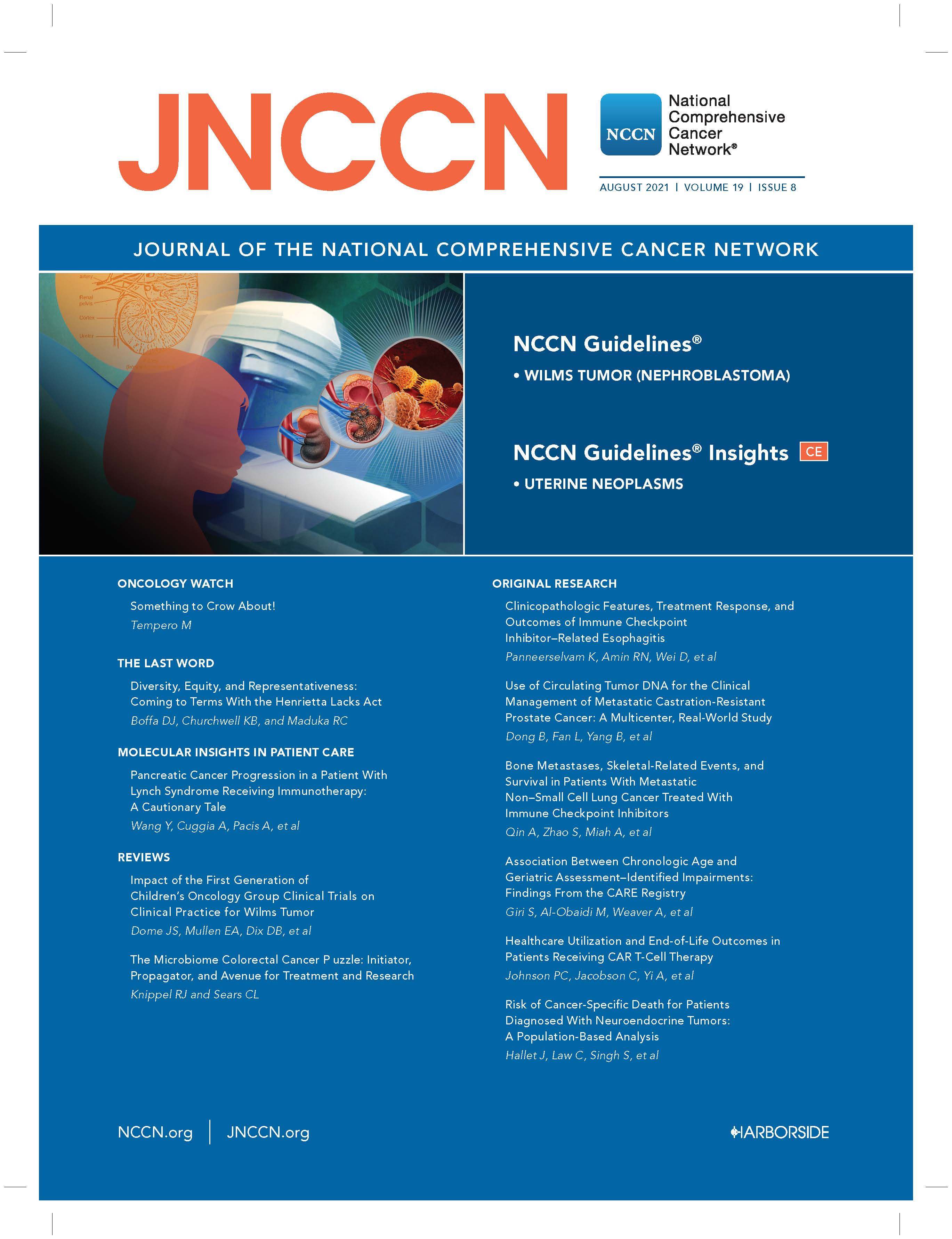 JNCCN Cover, August 2021