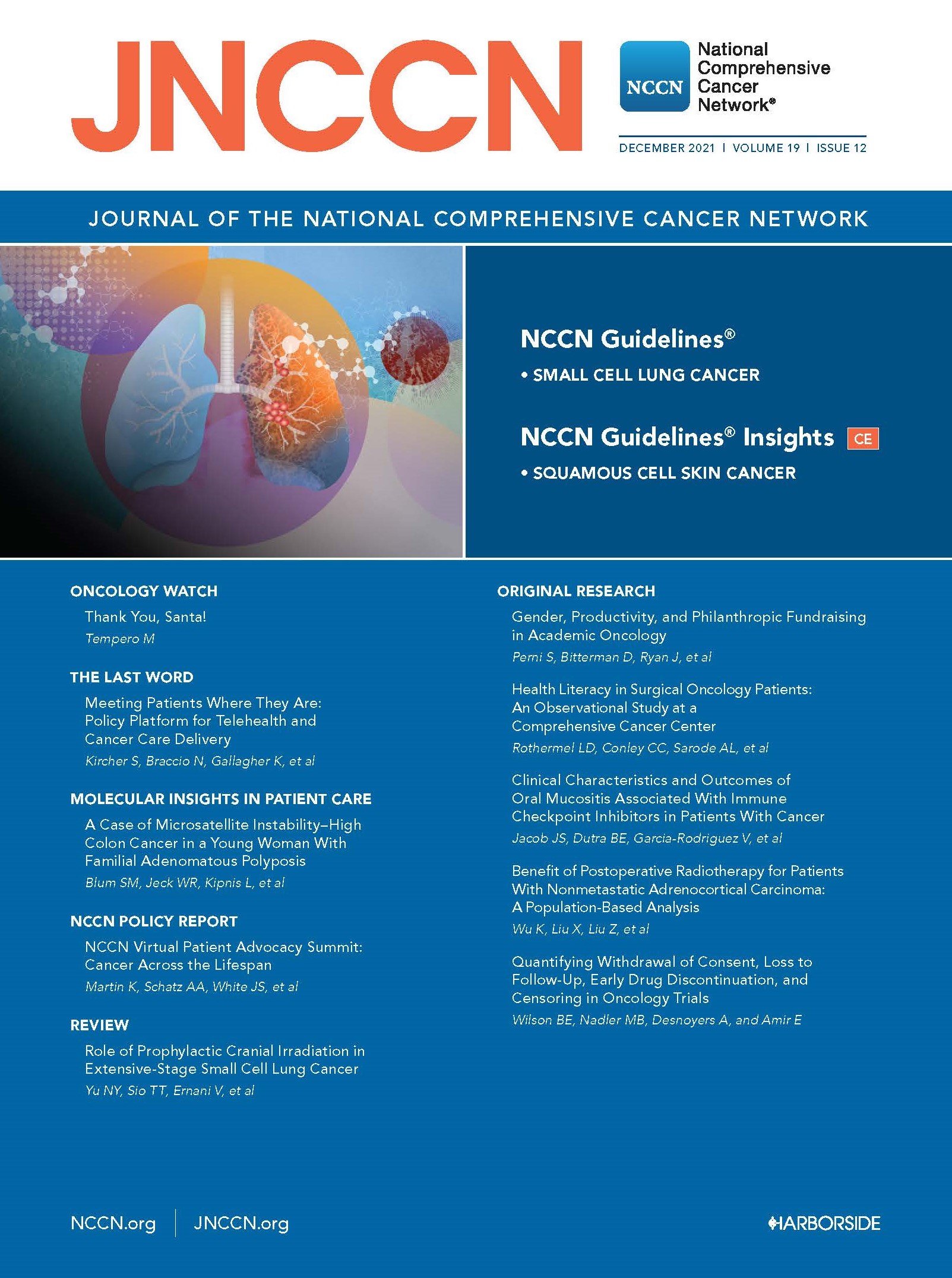 JNCCN Cover, December 2021