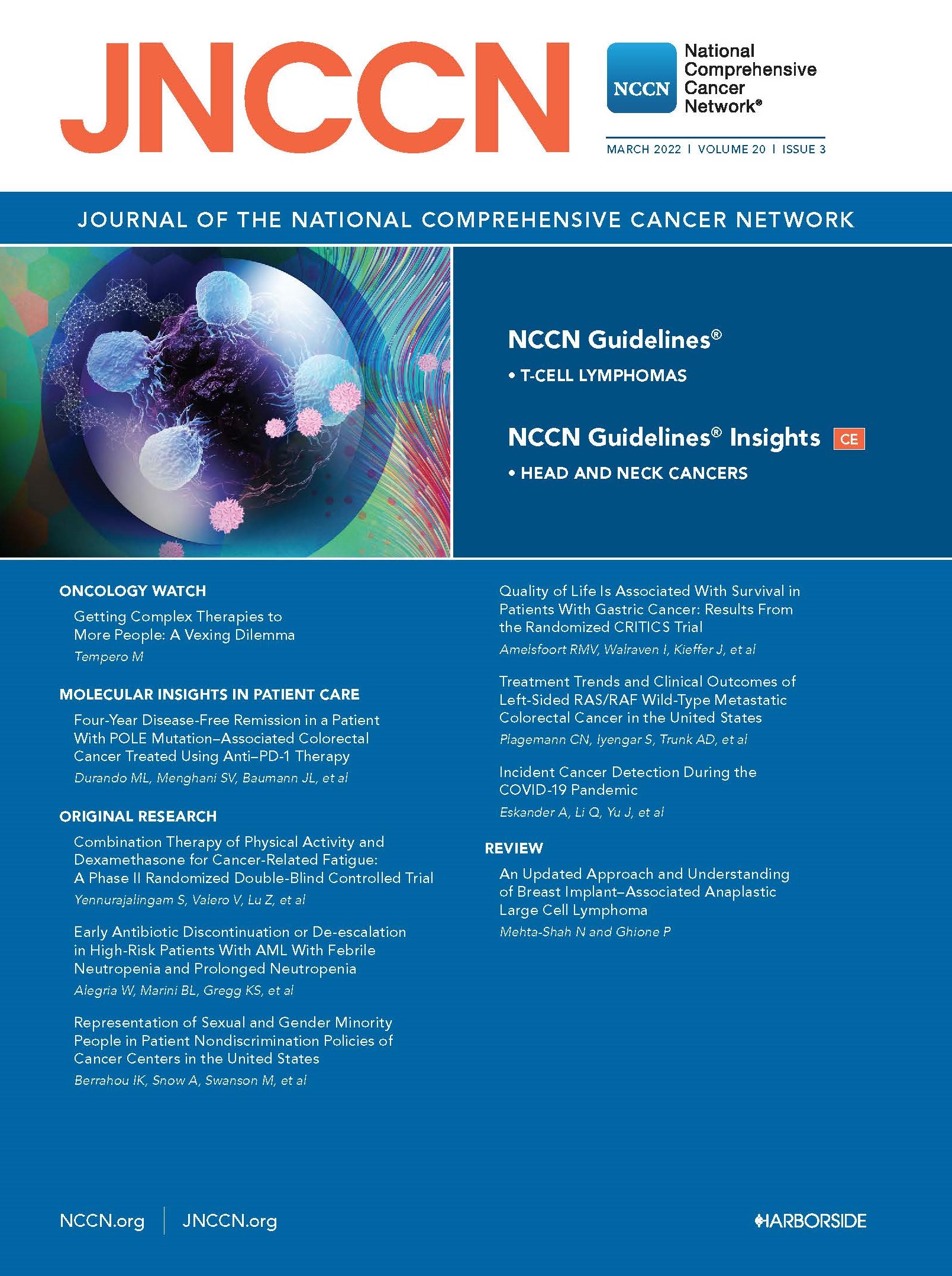 JNCCN Cover, March 2022