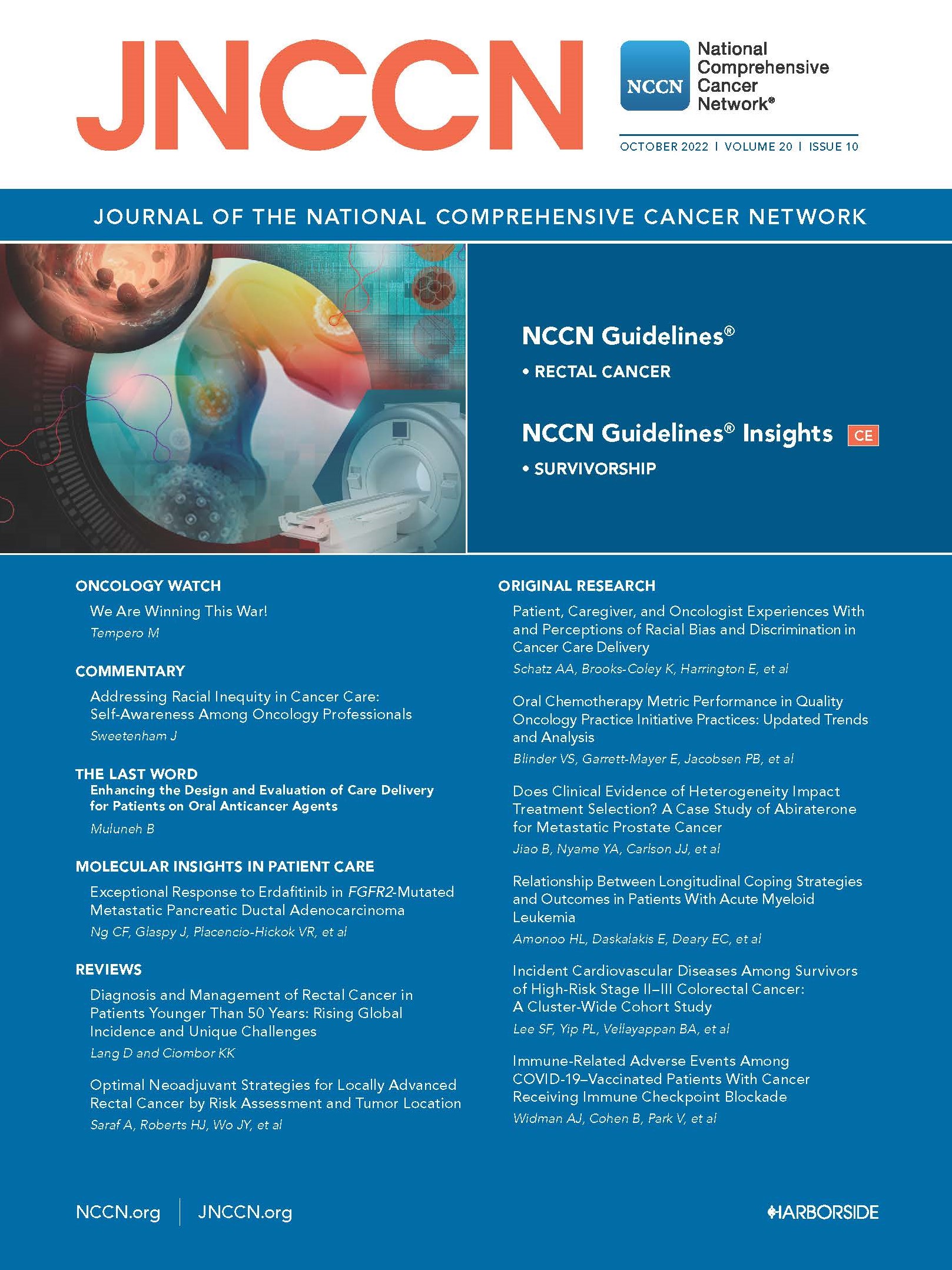 JNCCN October 2022 Cover