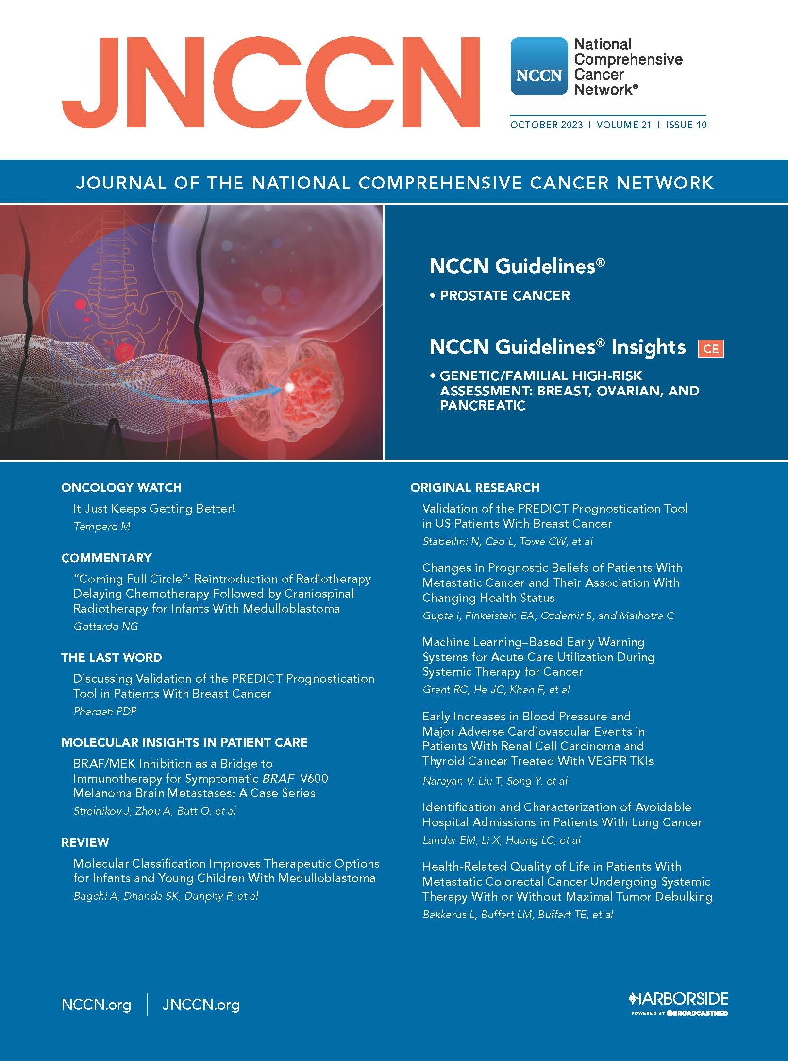 JNCCN Cover, October 2023