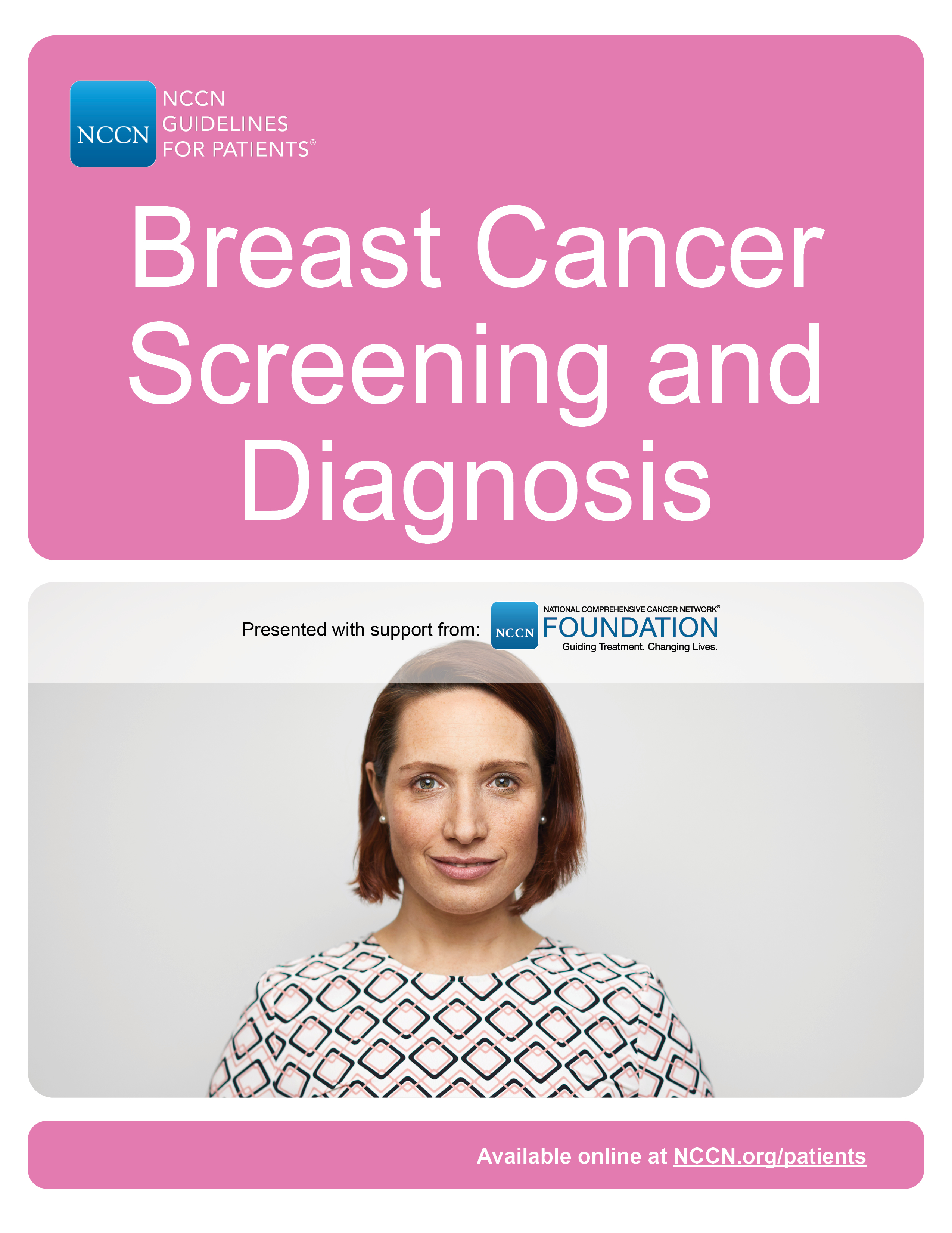 NCCN Guidelines for Patients: Breast Cancer Screening and Diagnosis