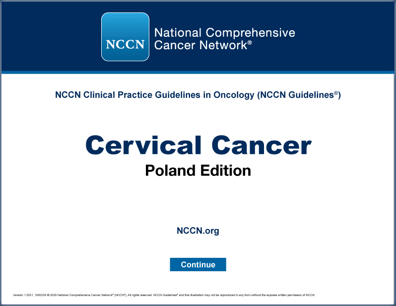 NCCN Guidelines for Cervical Cancer: Poland Edition